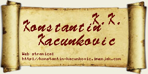 Konstantin Kačunković vizit kartica